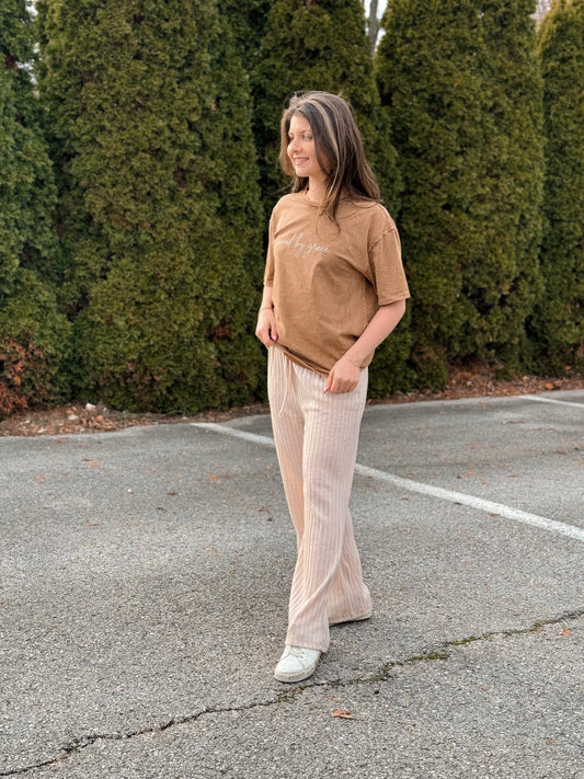 Sandy, Knit Straight Leg Sweats