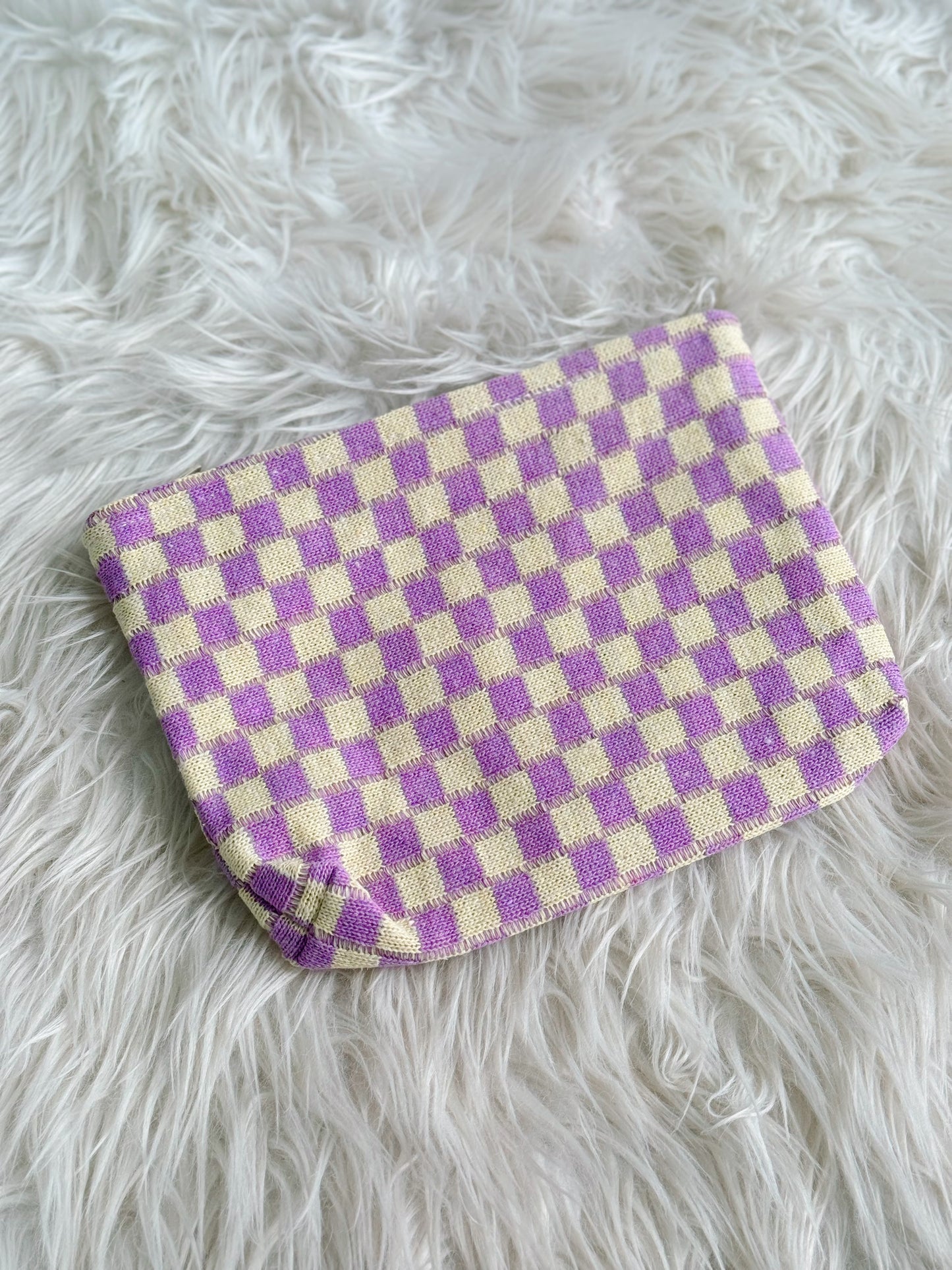 Checkered Cosmetic Bags