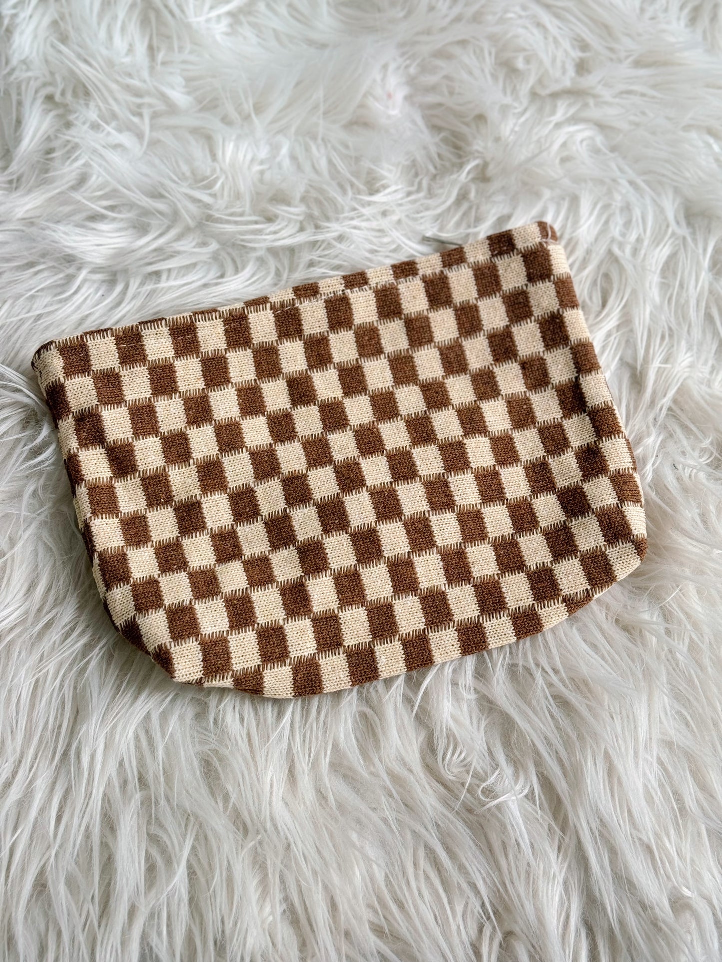 Checkered Cosmetic Bags
