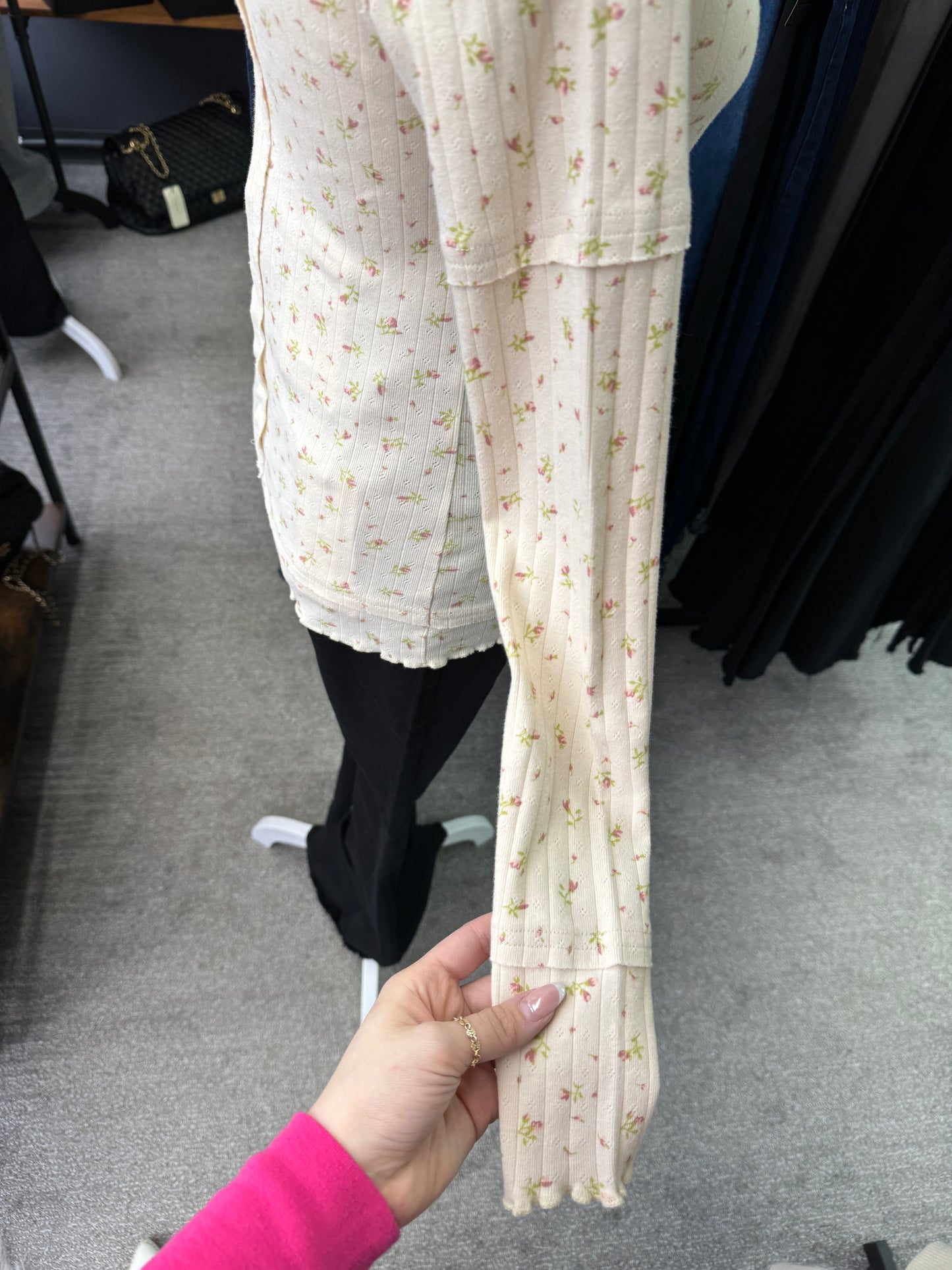 Petal Print Delight, Long Sleeve