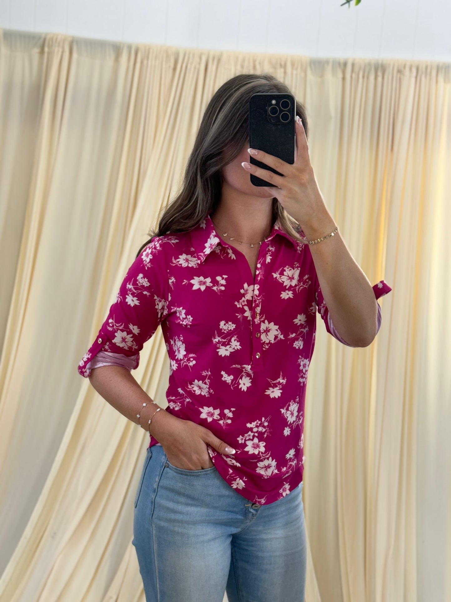 Pink Meadow, Collard Top