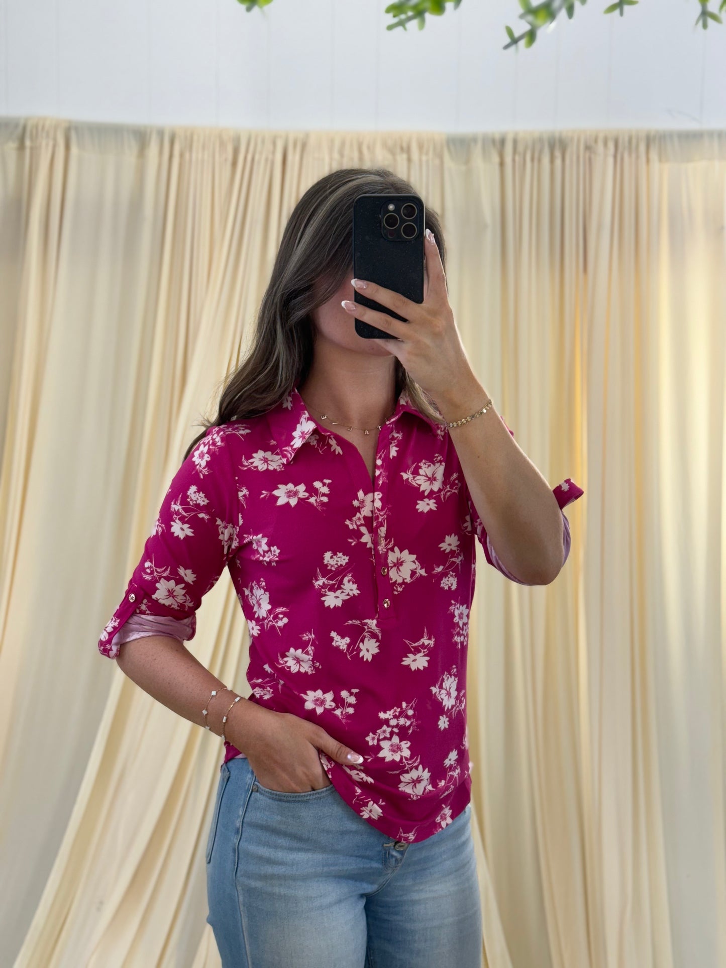 Pink Meadow, Collard Top