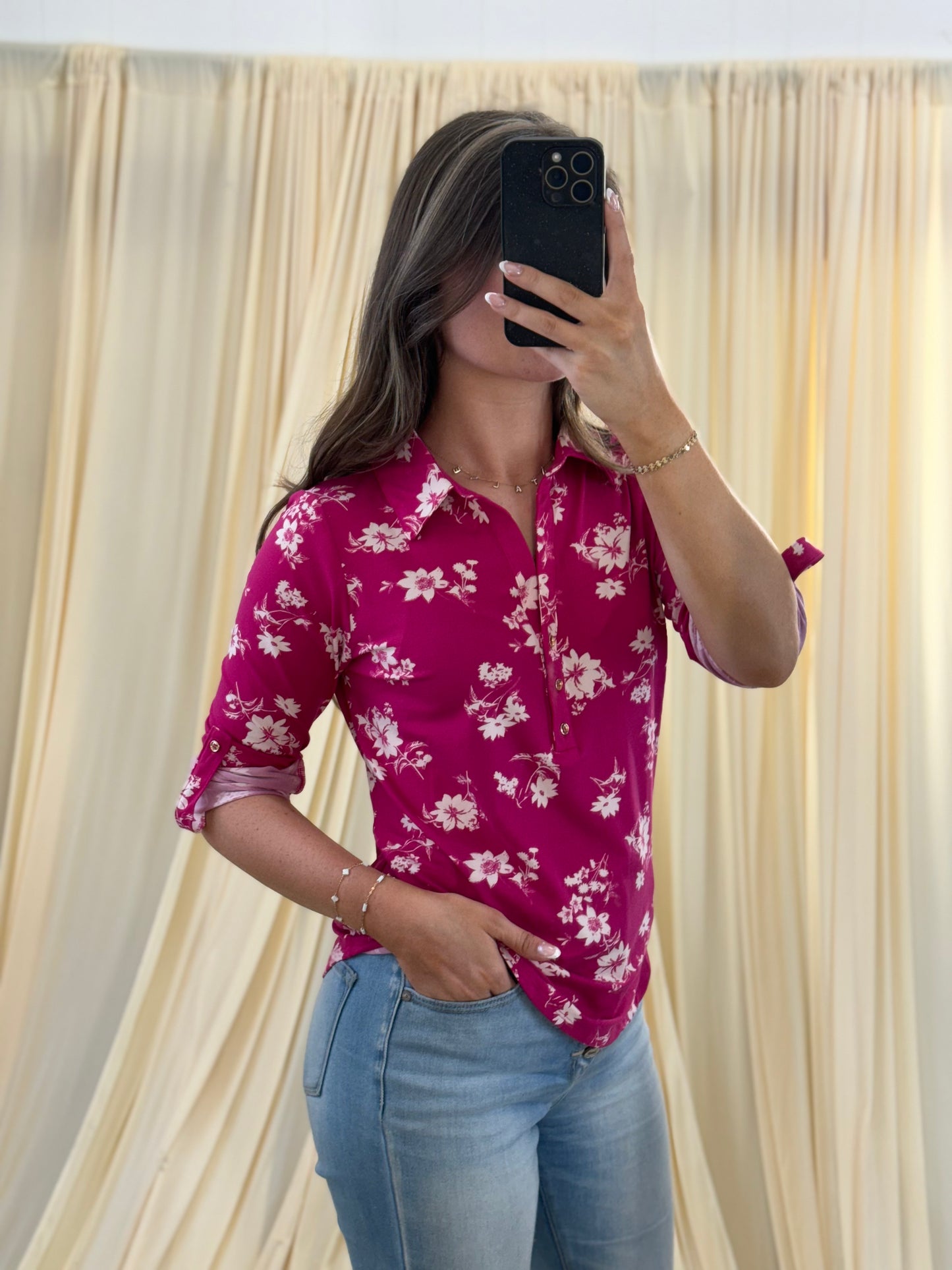 Pink Meadow, Collard Top