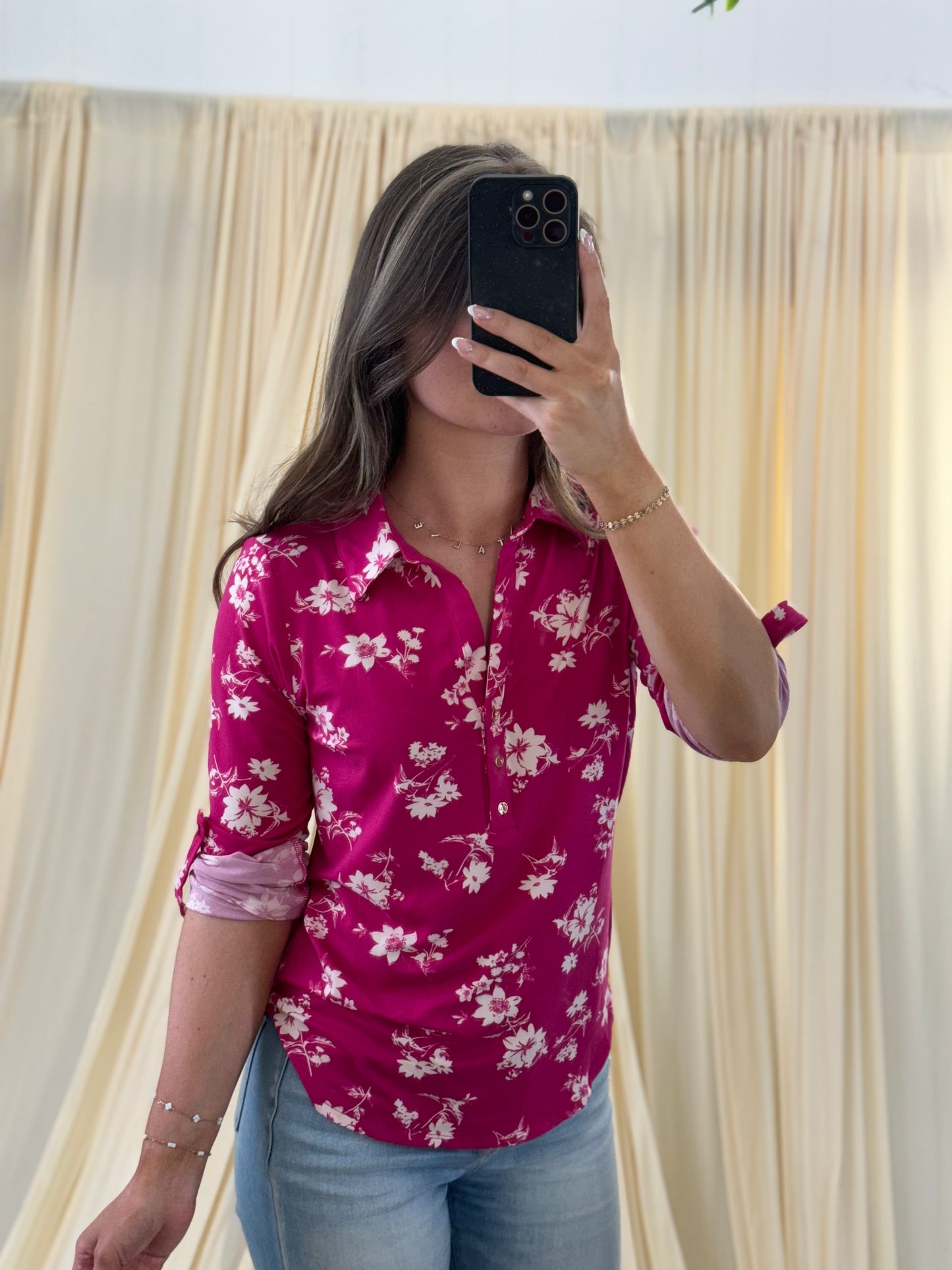Pink Meadow, Collard Top