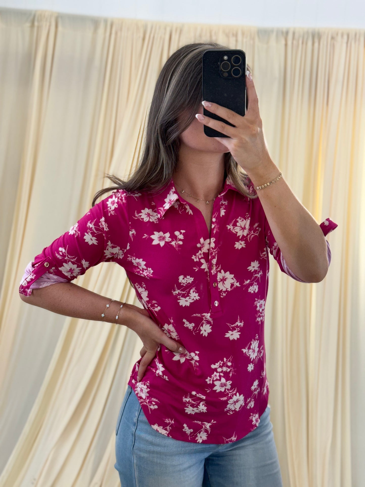 Pink Meadow, Collard Top