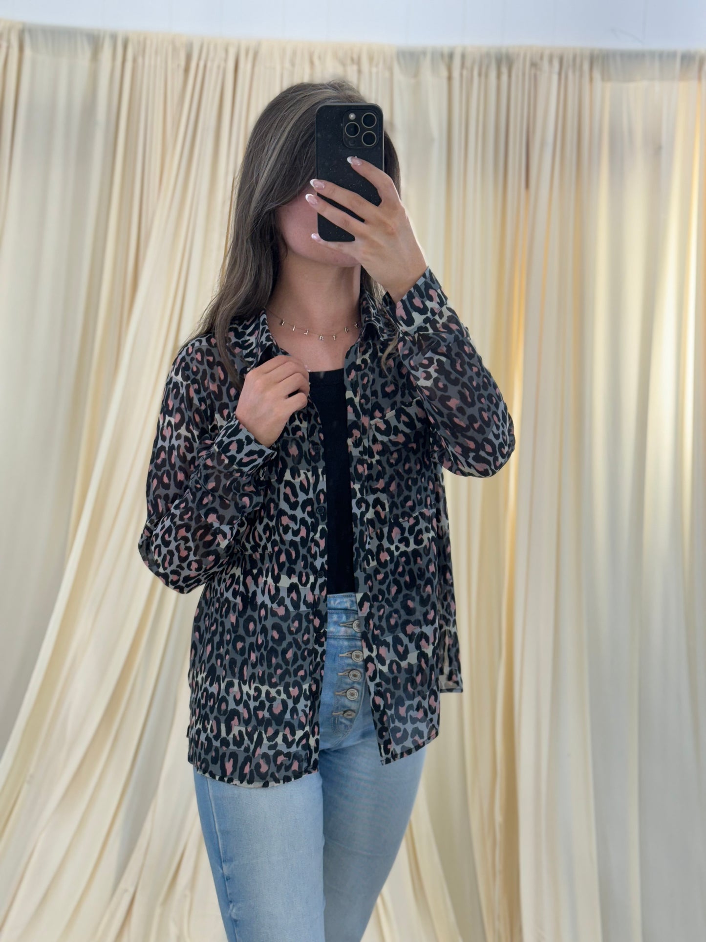 Cheetah Veil, Sheer Shirt