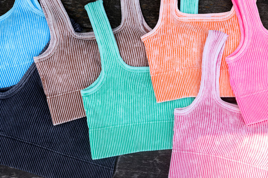 Mineral Washed Bralettes