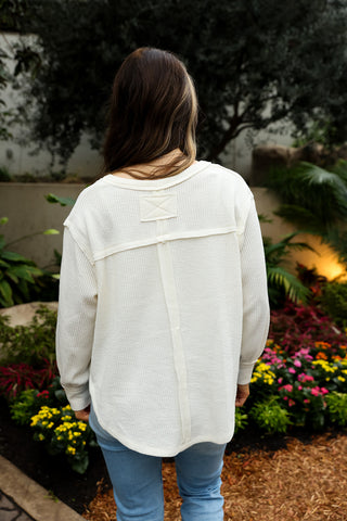 Timeless In White, V-Neck Knit