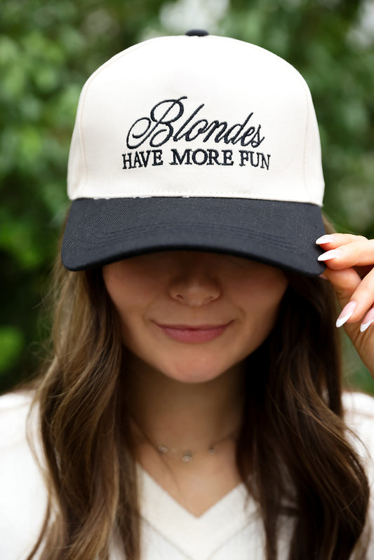 Blondes have more fun trucker hat