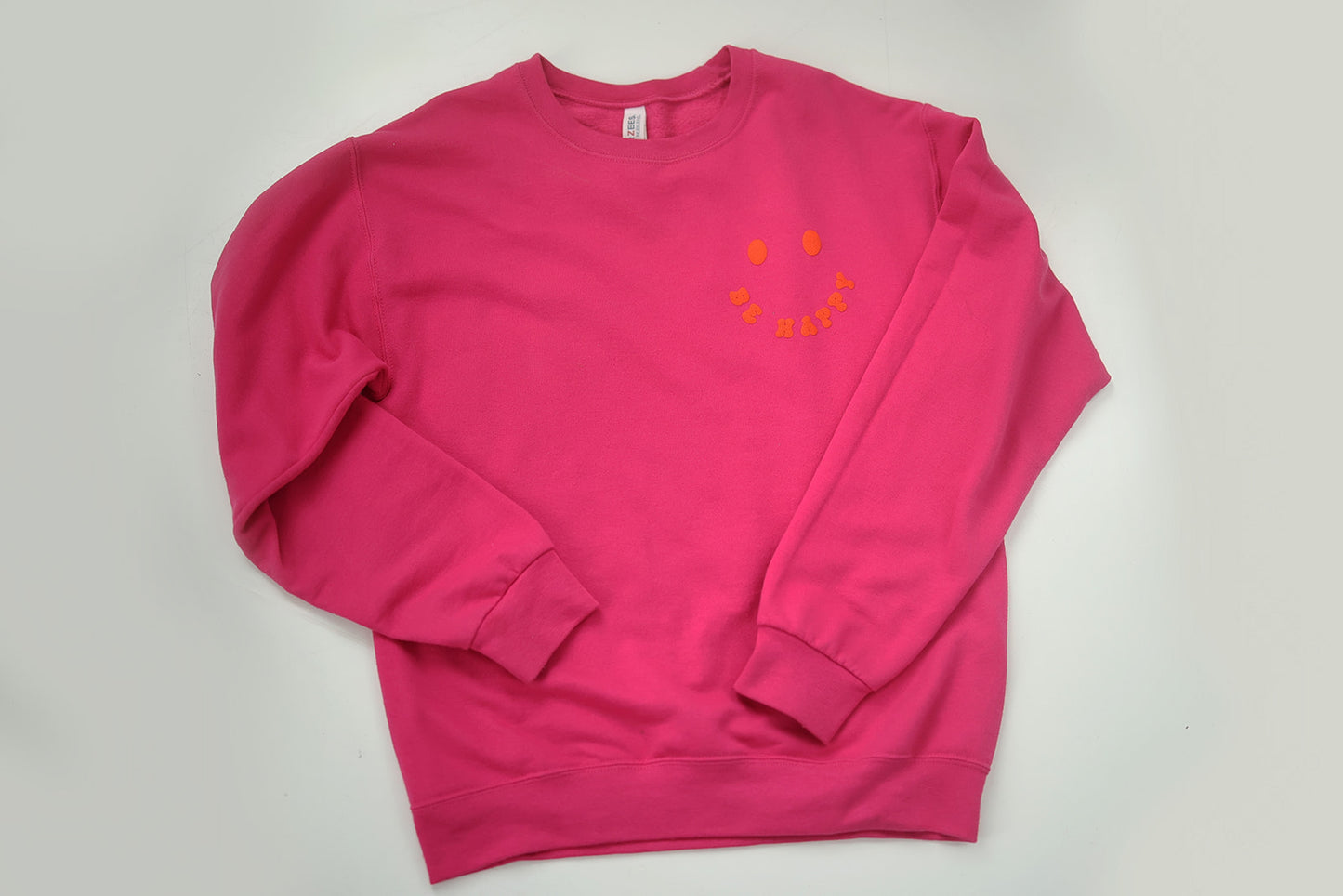 (Puffer) Be Happy, Smilie Crewneck