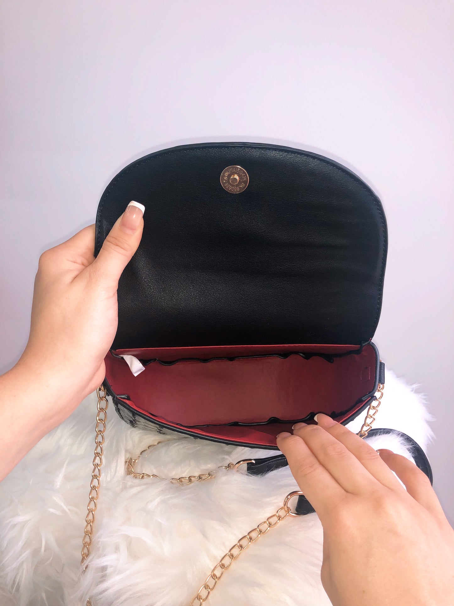 Rainy Day - Onyx Crocodile Mini Purse