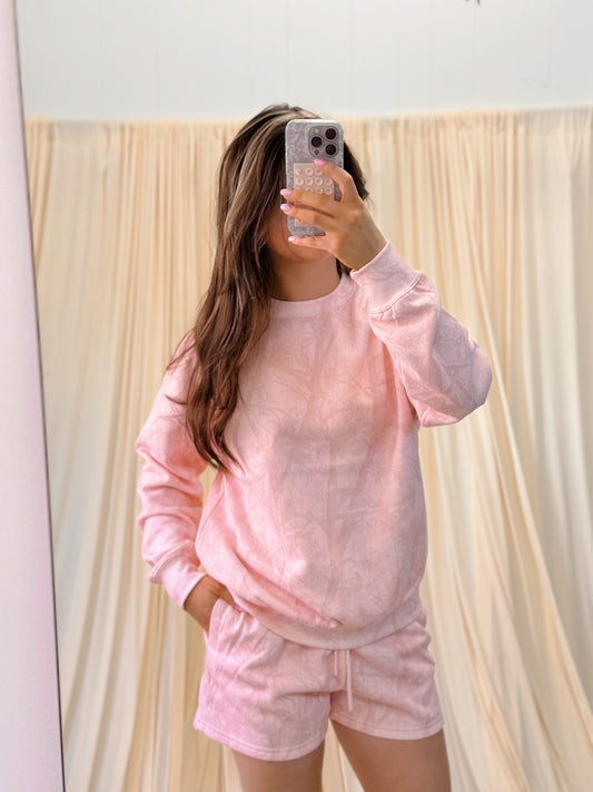 Blush Camo Crewneck