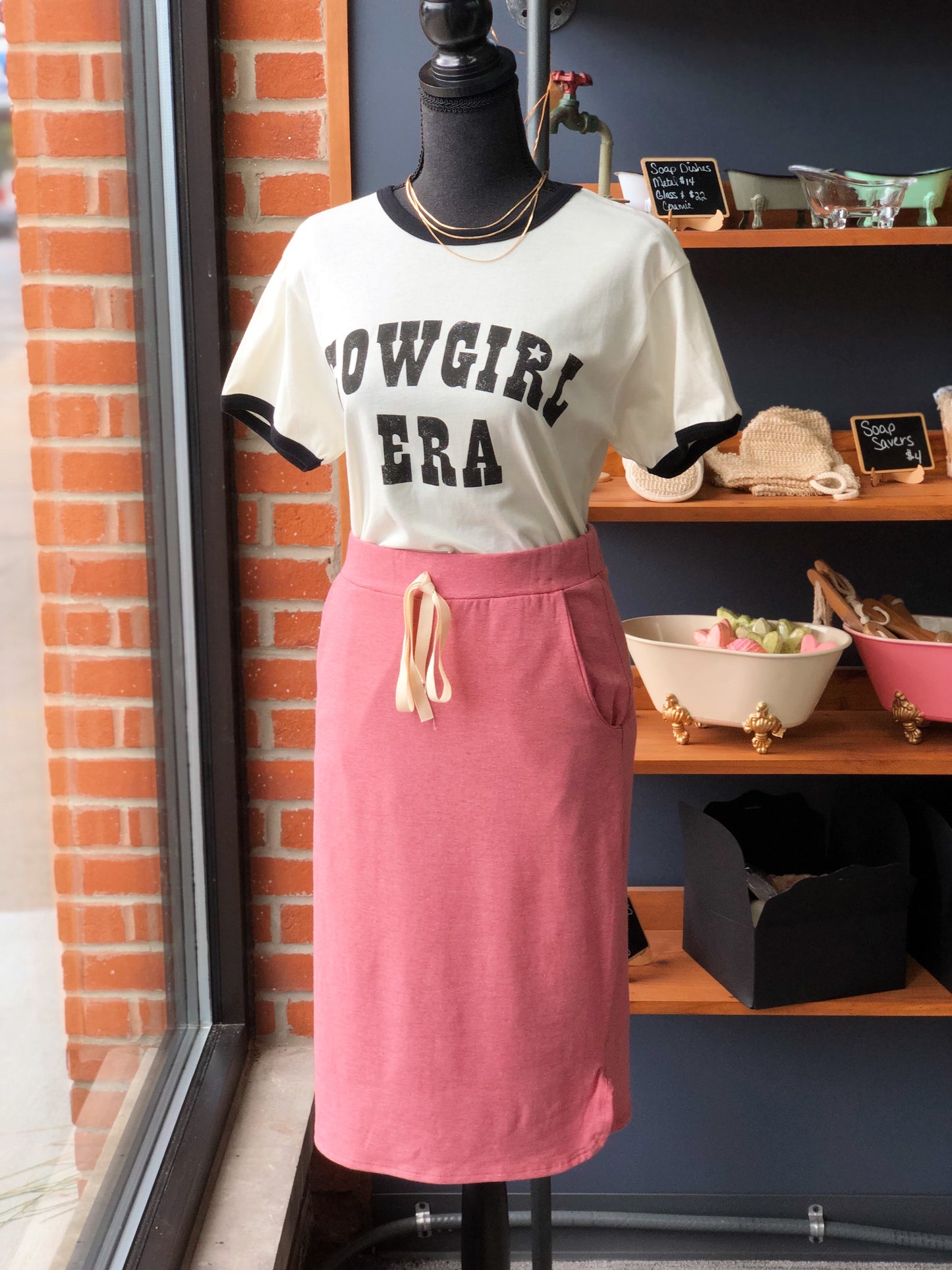Comfiest of All, Drawstring Midi Skirt