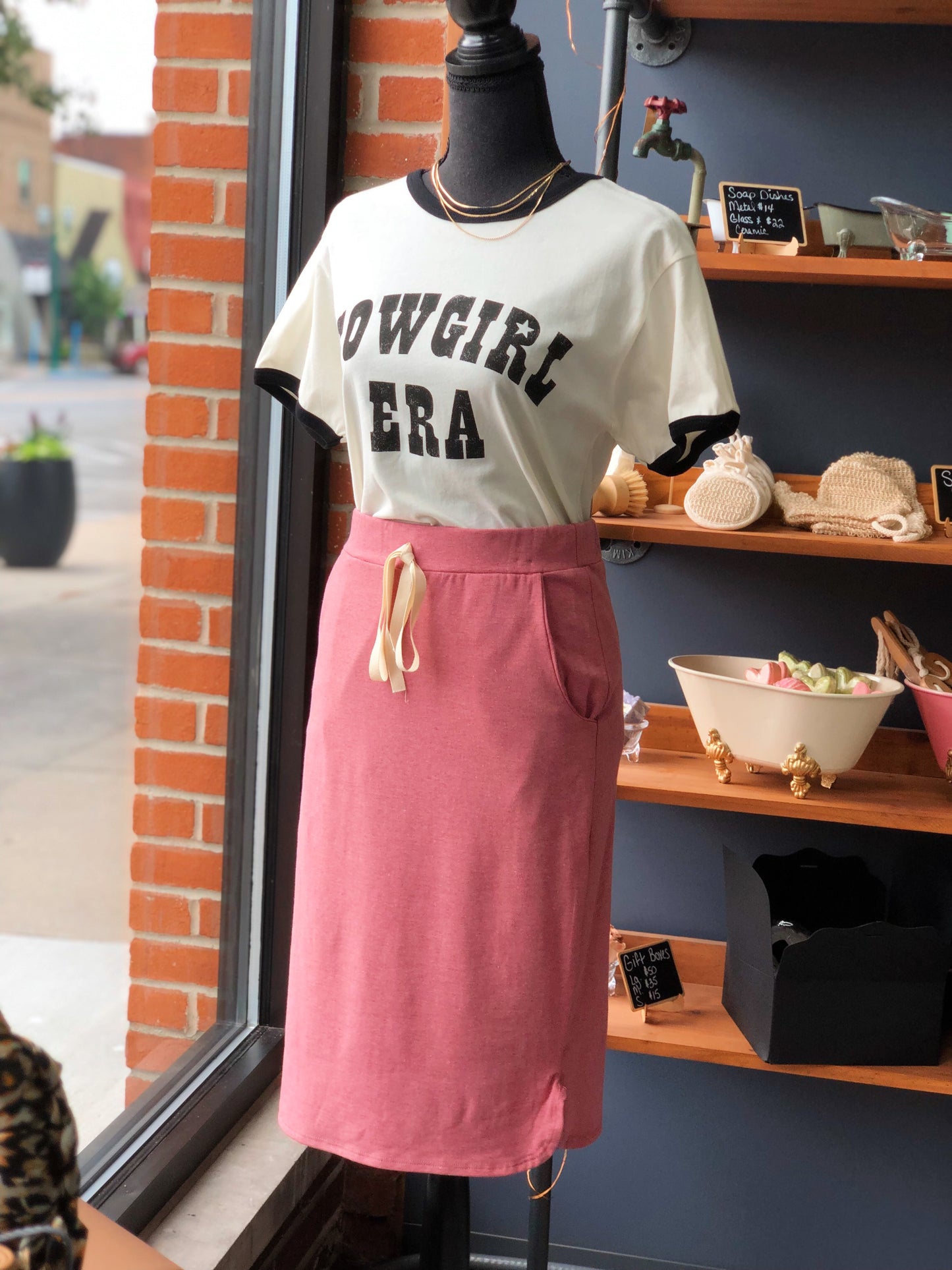 Comfiest of All, Drawstring Midi Skirt