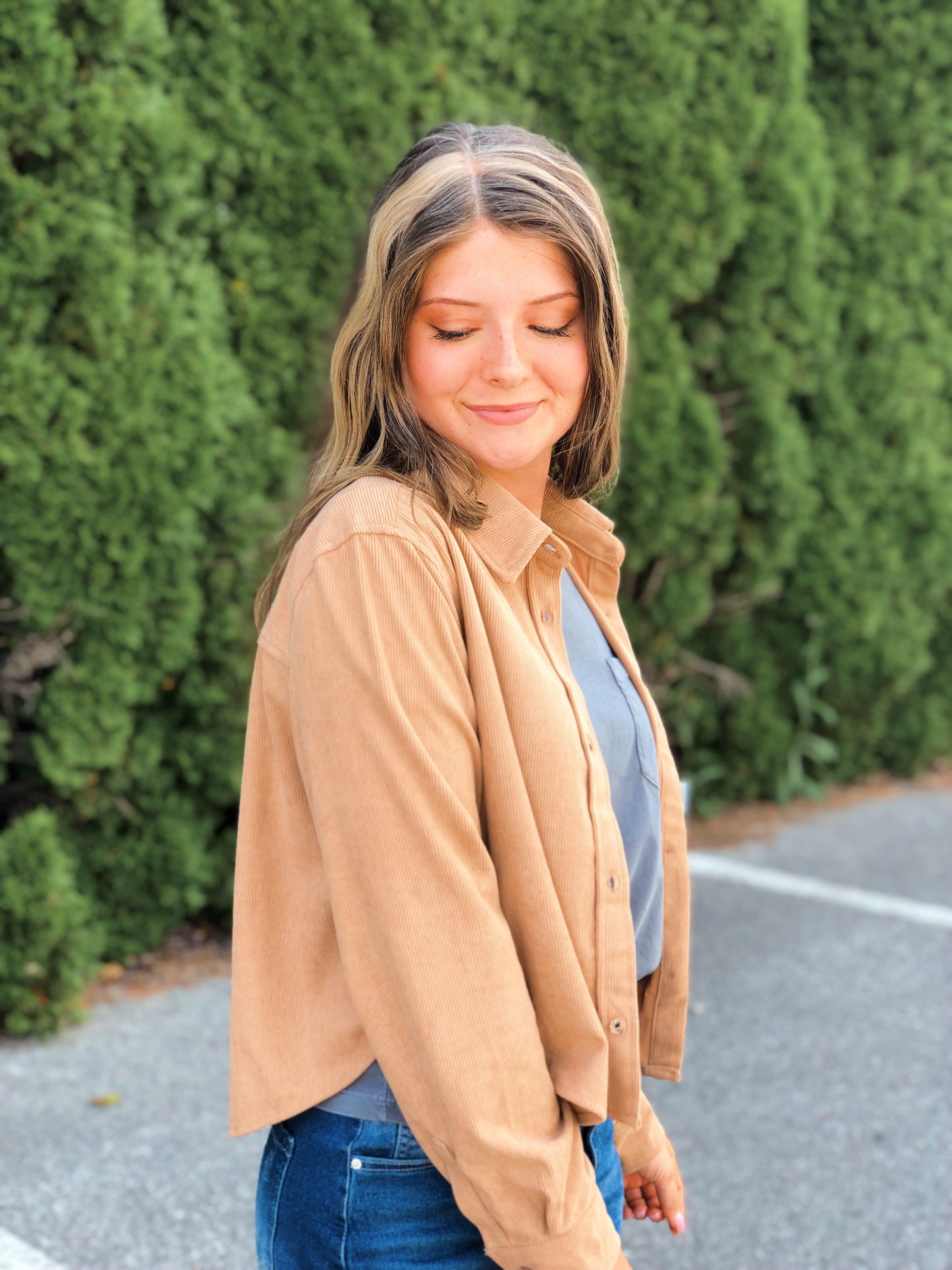 Khaki, Corduroy Shirt