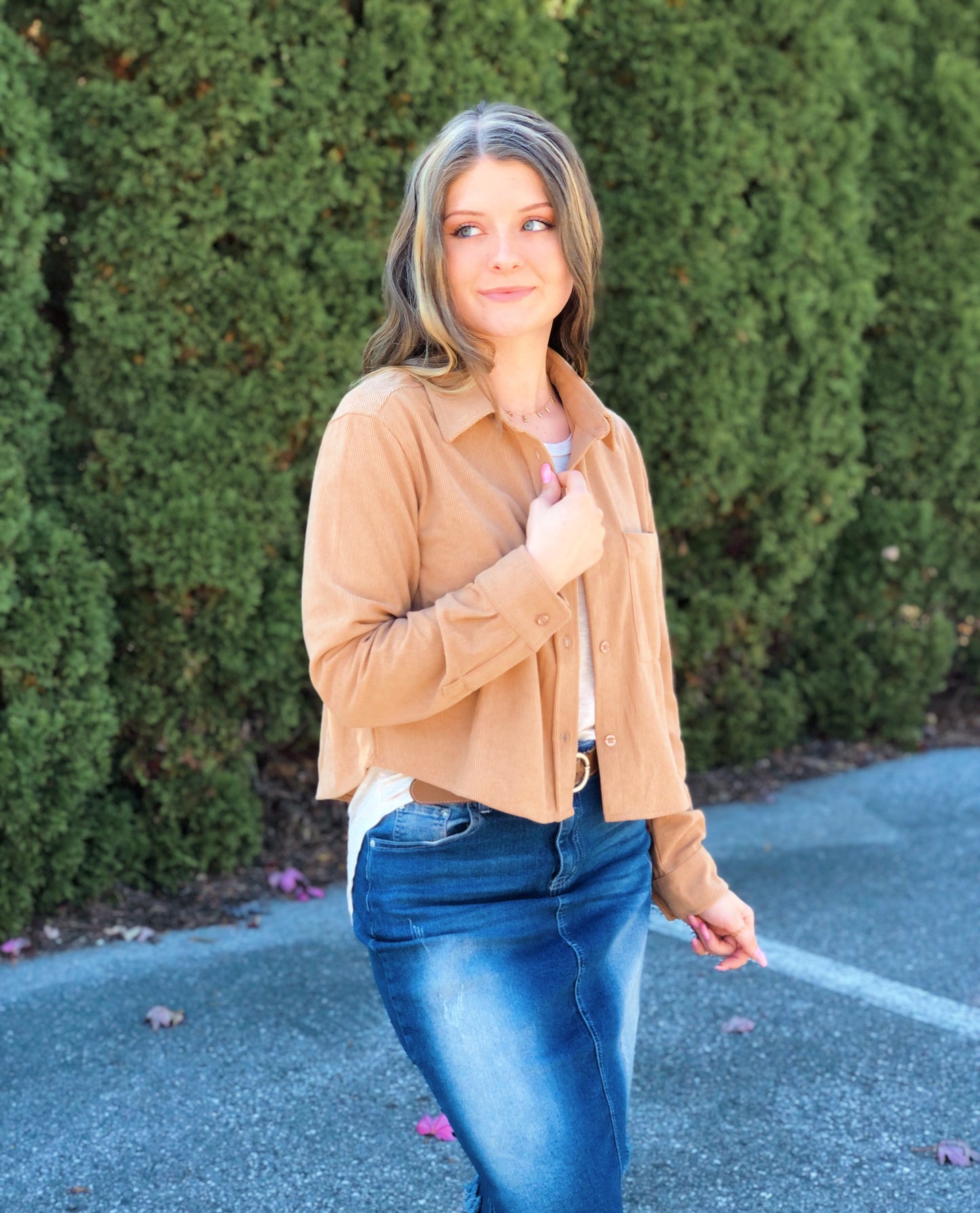 Khaki, Corduroy Shirt