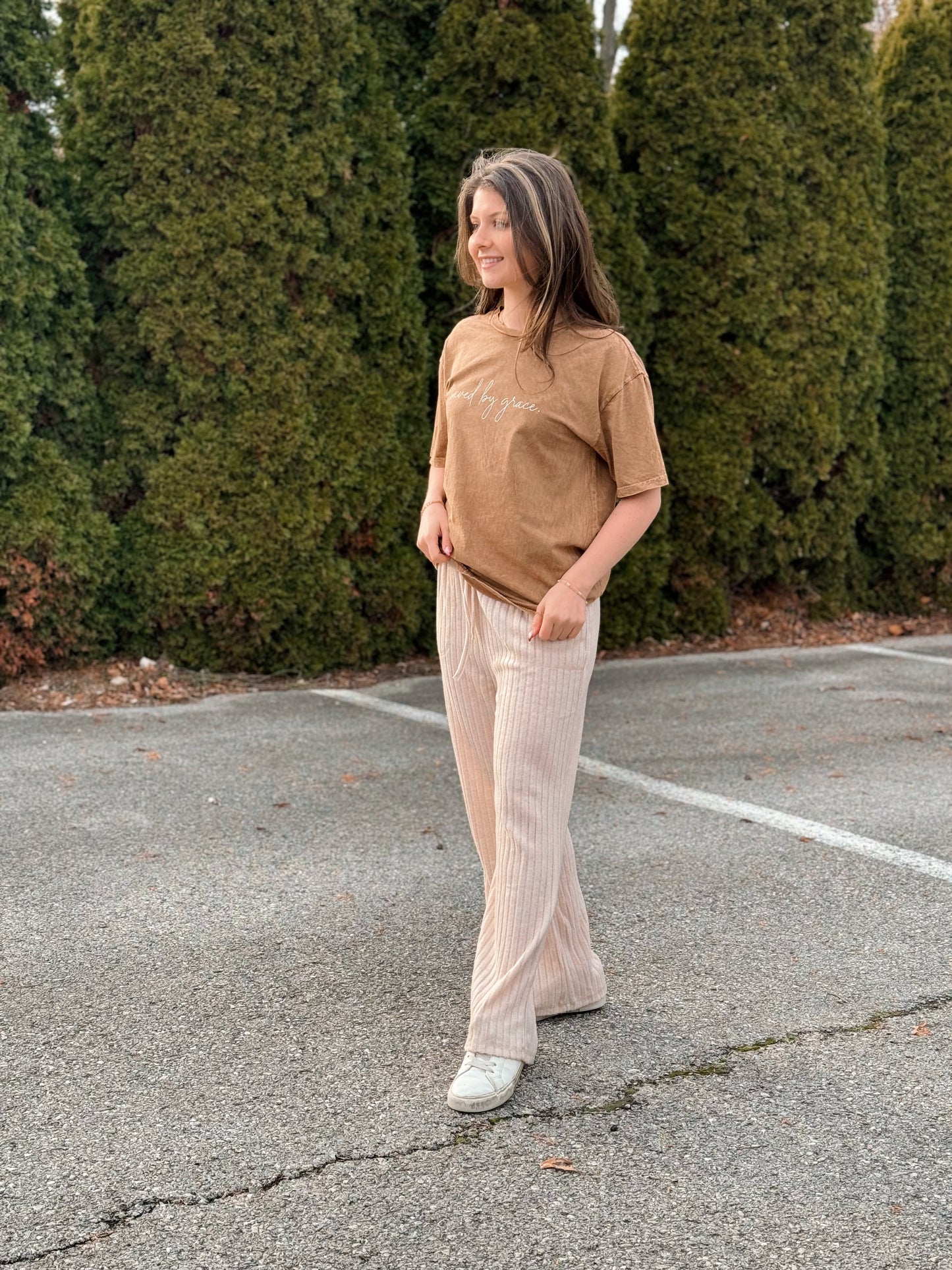Sandy, Knit Straight Leg Sweats