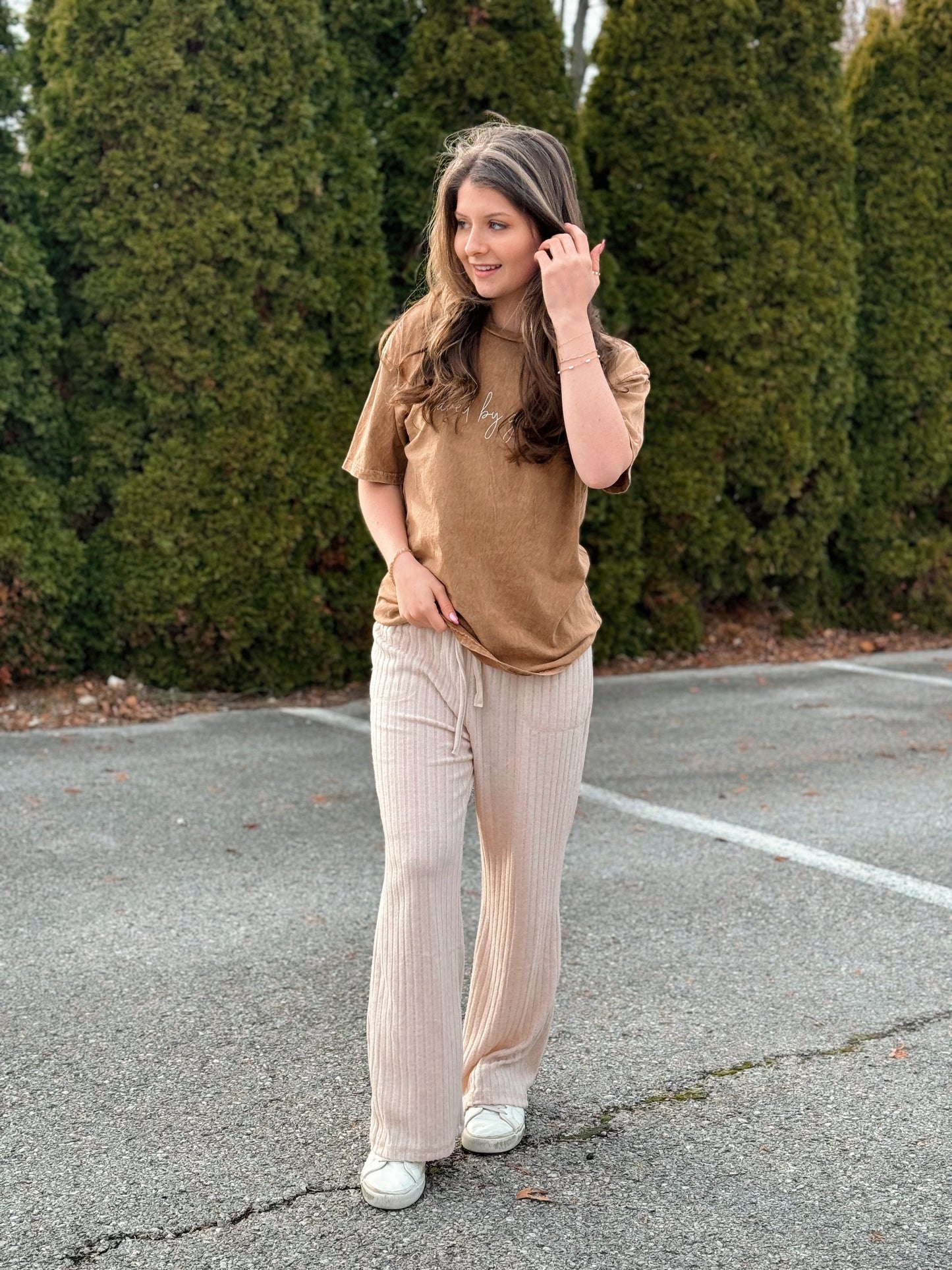 Sandy, Knit Straight Leg Sweats