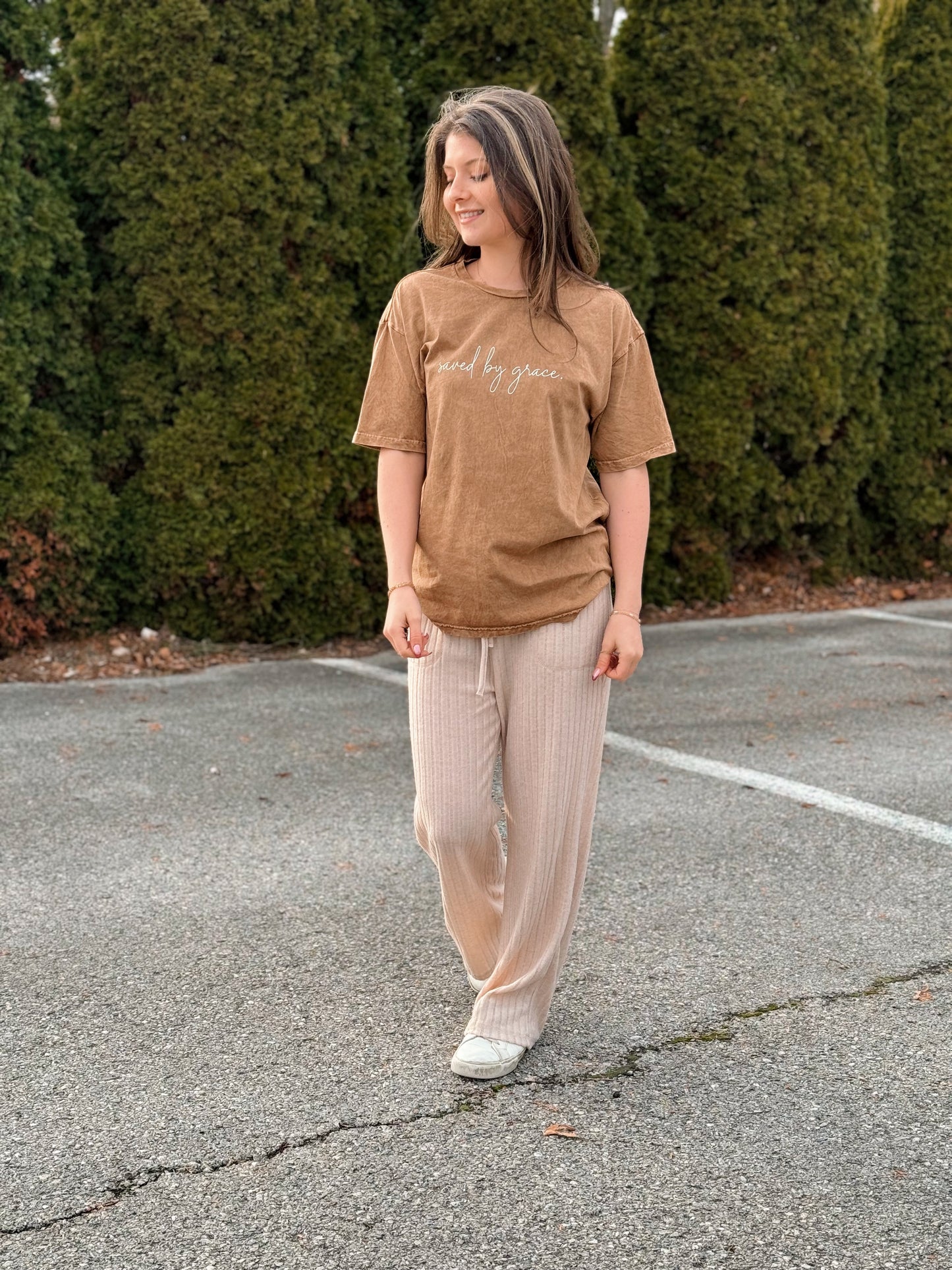 Sandy, Knit Straight Leg Sweats