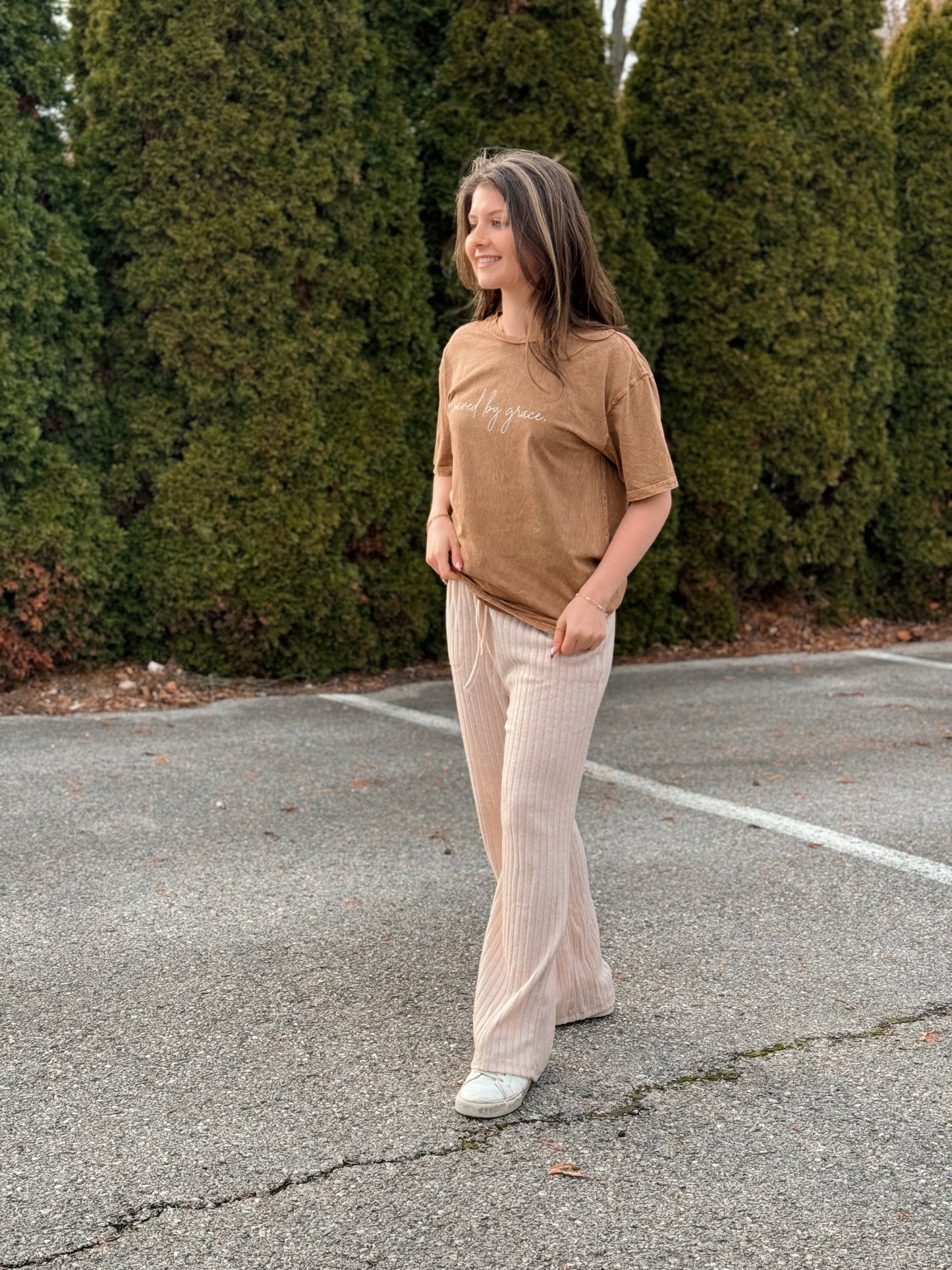 Sandy, Knit Straight Leg Sweats