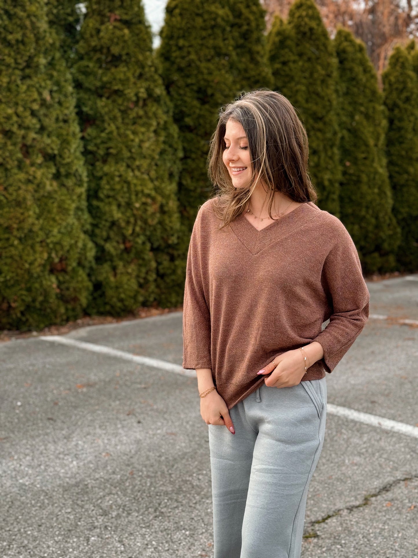 Staying In, 3/4 Sleeve Sweater