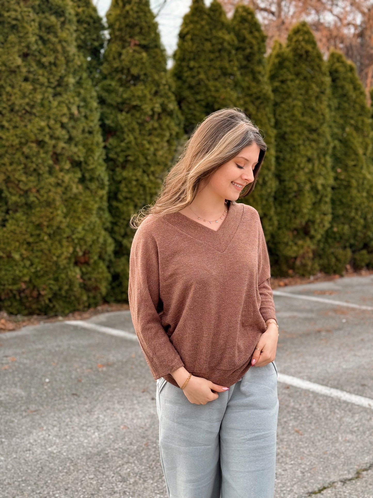 Staying In, 3/4 Sleeve Sweater