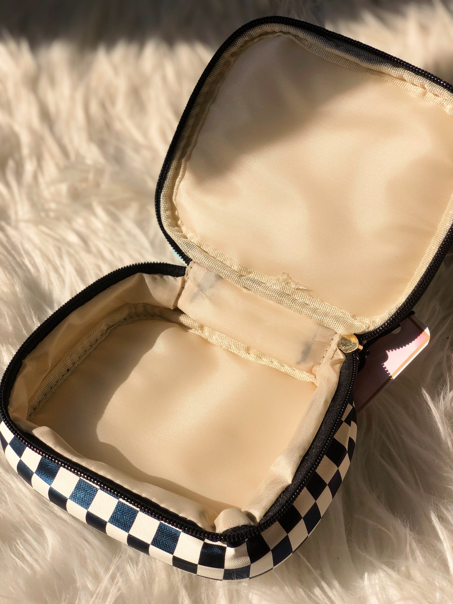 Checkered Cosmetic Bags