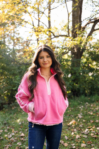 Blush Half Zip