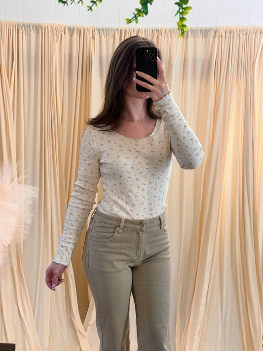 Petal Print Delight, Long Sleeve