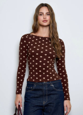 Darling Dot Boatneck Top