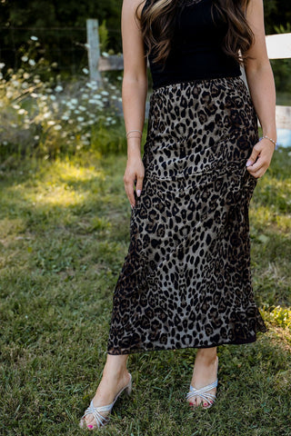 After Dark, Leopard Skirt - Silver Line Boutique