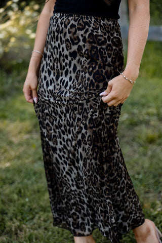 After Dark, Leopard Skirt - Silver Line Boutique