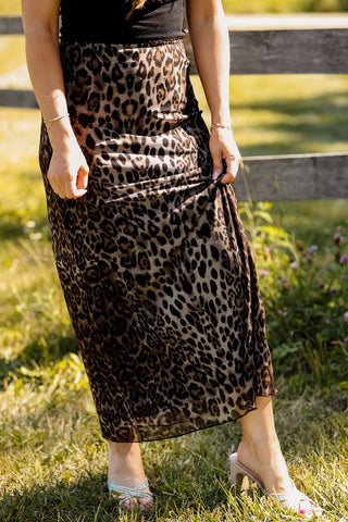 After Dark, Leopard Skirt - Silver Line Boutique