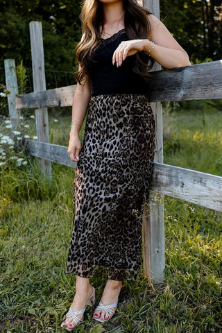 After Dark, Leopard Skirt - Silver Line Boutique