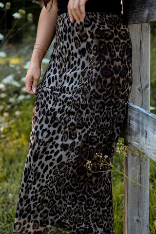 After Dark, Leopard Skirt - Silver Line Boutique