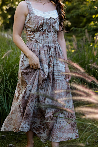 Autumn Patchwork Midi Dress - Silver Line Boutique