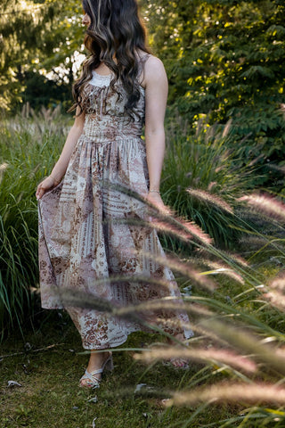 Autumn Patchwork Midi Dress - Silver Line Boutique