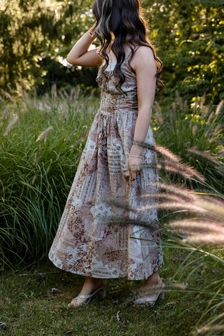 Autumn Patchwork Midi Dress - Silver Line Boutique