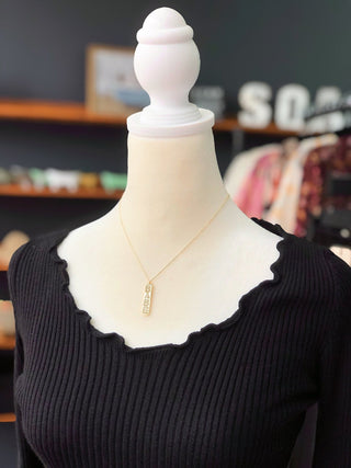 Babe, Necklace - Silver Line Boutique