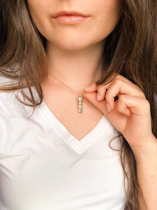 Babe, Necklace - Silver Line Boutique
