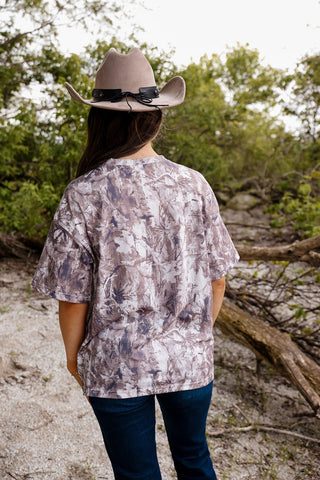 Backwoods Basic, Leafy Tee - Silver Line Boutique