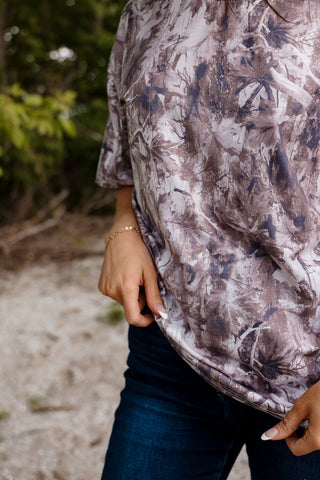 Backwoods Basic, Leafy Tee - Silver Line Boutique