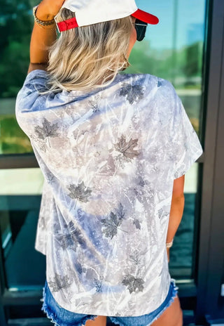 Backwoods Basic, Leafy Tee - Silver Line Boutique