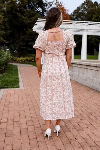 Blush Serenade, Midi Dress - Silver Line Boutique