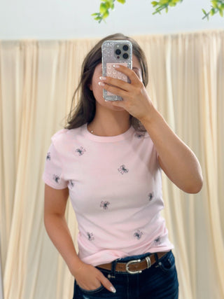 Bow Babe, Tee - Silver Line Boutique