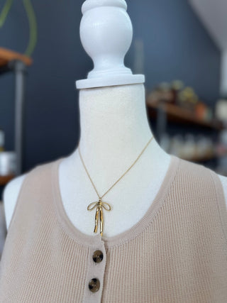 Bow Necklace - Silver Line Boutique