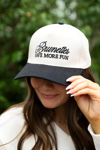 Brunettes Have More Fun, Trucker Hat - Silver Line Boutique