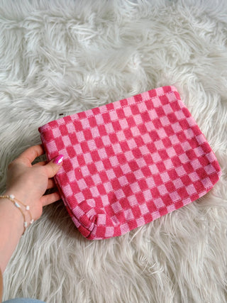 Checkered Cosmetic Bags - Silver Line Boutique