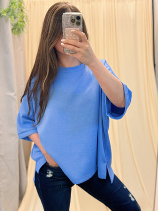 Chill Edit, Blue Top - Silver Line Boutique