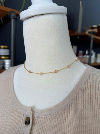 Clover Enamel Necklace - Silver Line Boutique
